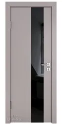 Дверь межкомнатная DO-504 Серый бархат/стекло Черное