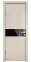 ШИ дверь DO-609 Ясень капучино/стекло Черное