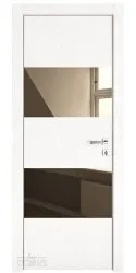 Дверь межкомнатная DO-508 Жемчуг/зеркало Бронза