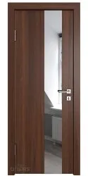 Дверь межкомнатная DO-504 Орех тисненый/Зеркало