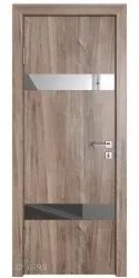 Дверь межкомнатная DO-502 Орех седой светлый/Зеркало