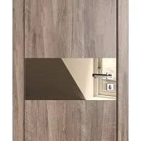 Дверь межкомнатная DO-501 Орех седой светлый/зеркало Бронза