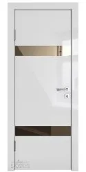 Дверь межкомнатная DO-502 Серый глянец/зеркало Бронза