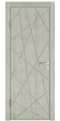 Дверь межкомнатная Абстракция Серый дуб