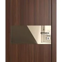 ШИ дверь DO-601 Орех тисненый/зеркало Бронза