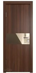 ШИ дверь DO-601 Орех тисненый/зеркало Бронза
