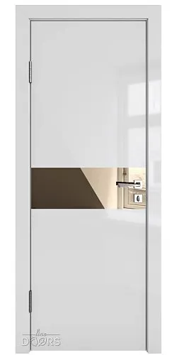 ШИ дверь DO-609 Серый глянец/зеркало Бронза