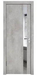 Дверь межкомнатная DO-507 Бетон светлый/Зеркало