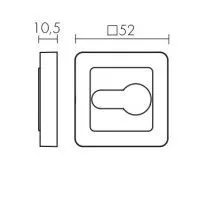 Накладка Fuaro (Фуаро) под цилиндр ET.K.XM52 (ET XM) SN/CP-3 матовый никель/хром