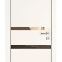 Дверь межкомнатная DO-513 Сливки/зеркало Бронза