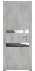 Дверь межкомнатная DO-512 Бетон светлый/Зеркало