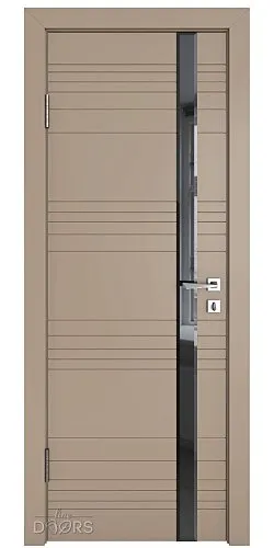 Дверь межкомнатная DO-514 Латте софт/стекло Черное