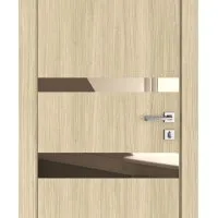 Дверь межкомнатная DO-512 Дуб светлый/зеркало Бронза