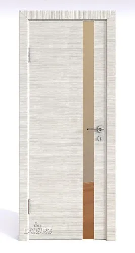 ШИ дверь DO-607 Ива светлая/зеркало Бронза