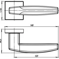 Ручка Armadillo (Армадилло) раздельная K.USQ52.ARC (ARC USQ2) BB/SBB-17 кор.бронза/мат.кор.бронза