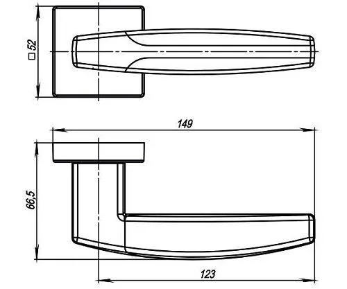 Ручка Armadillo (Армадилло) раздельная K.USQ52.ARC (ARC USQ2) BB/SBB-17 кор.бронза/мат.кор.бронза