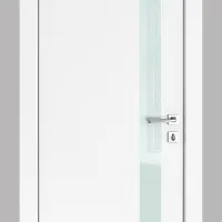 Дверь межкомнатная DO-507 Белый бархат/стекло Белое