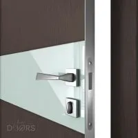 Дверь межкомнатная DO-509 Бронза/стекло Белое