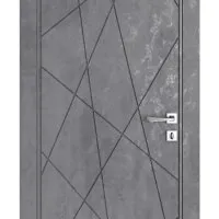 Дверь межкомнатная Абстракция Бетон темный