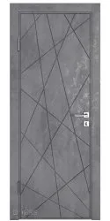 Дверь межкомнатная Абстракция Бетон темный