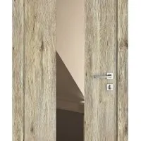 ШИ дверь DO-610 Рустик натуральный/зеркало Бронза