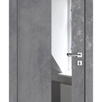 Дверь межкомнатная DO-504 Бетон темный/Зеркало