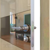 Дверь межкомнатная DO-501 Анегри светлый/зеркало Бронза