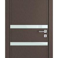 Дверь межкомнатная DO-513 Бронза/стекло Белое