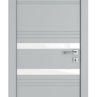 Дверь межкомнатная DO-515 Силк маус/стекло Белое