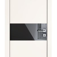 ШИ дверь DO-601 Сливки/стекло Черное