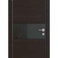 Дверь DO-501 Венге горизонтальный/стекло Черное