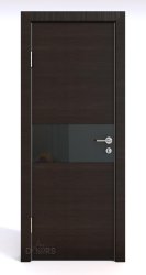 Дверь DO-501 Венге горизонтальный/стекло Черное
