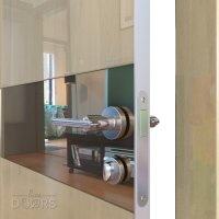 Дверь межкомнатная DO-509 Анегри светлый/зеркало Бронза