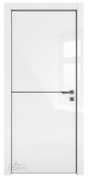 ШИ дверь DG-622 Белый глянец/молдинг черный