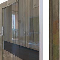 Дверь межкомнатная DO-502 Сосна глянец/стекло Черное