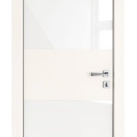 Дверь межкомнатная DO-508 Сливки/стекло Белое