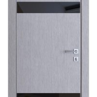 ШИ дверь DO-602 Металлик/стекло Черное