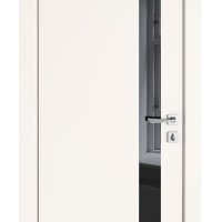 ШИ дверь DO-607 Сливки/стекло Черное