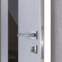 Дверь межкомнатная DO-510 Металлик/стекло Черное