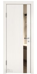 Дверь межкомнатная DO-507 Белый ясень/зеркало Бронза