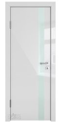 Дверь межкомнатная DO-507 Серый глянец/стекло Белое