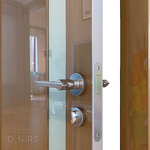 Дверь межкомнатная DO-507 Анегри темный/стекло Белое