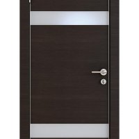 Дверь межкомнатная DO-502 Венге горизонтальный/Снег