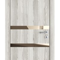 Дверь межкомнатная DO-513 Айс/зеркало Бронза