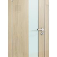 Дверь межкомнатная DO-504 Анегри светлый/стекло Белое