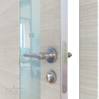 Дверь межкомнатная DO-504 Ива светлая/стекло Белое