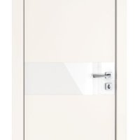 Дверь межкомнатная DO-509 Сливки/стекло Белое