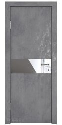 Дверь межкомнатная DO-509 Бетон темный/Зеркало
