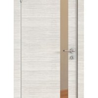 Дверь межкомнатная DO-507 Ива светлая/зеркало Бронза