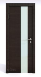 ШИ дверь DO-604 Венге горизонтальный/стекло Белое